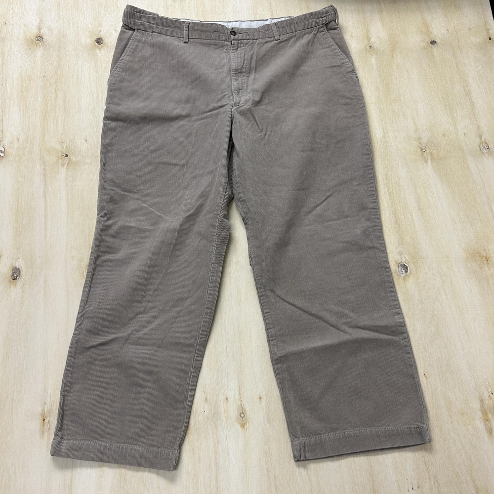 Y2K Brown Corduroy Chino Pants Mens 40x28 Relaxed Fit Straight Leg Casual Fall